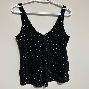 Aritzia T Babaton 100% Silk Polka Dot Tank